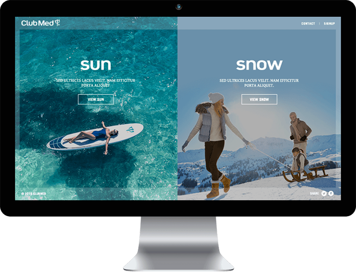 Club Med approached RADAR to create a brand website to position Club Med as a premium brand