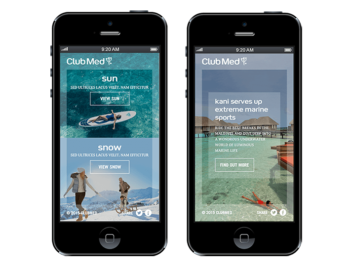 Club Med approached RADAR to create an immersive, brand website to position Club Med as a premium brand