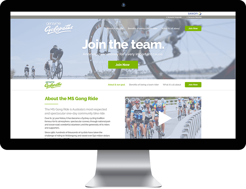 RADAR designed and built a website to help drive a corporate fundraising event