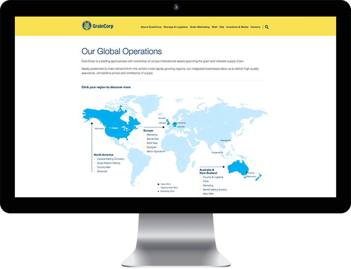 For GrainCorp RADAR was engaged to build a new mobile responsive website