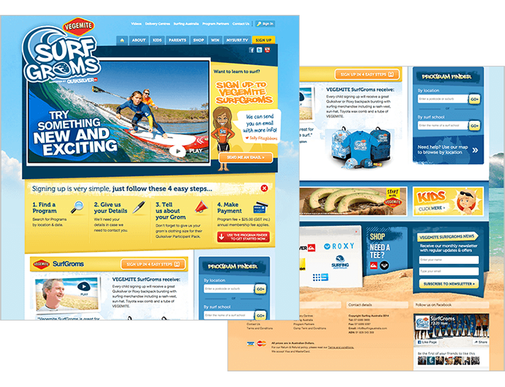 For Surfing Australia RADAR developed an engaging, interactive website with custom features and a powerful social platform