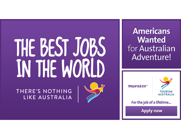 CareerOne & Tourism Australia approached RADAR to produced a digitally led, online advertising campaign for Tourism Australia's ‘Best Jobs In The World’